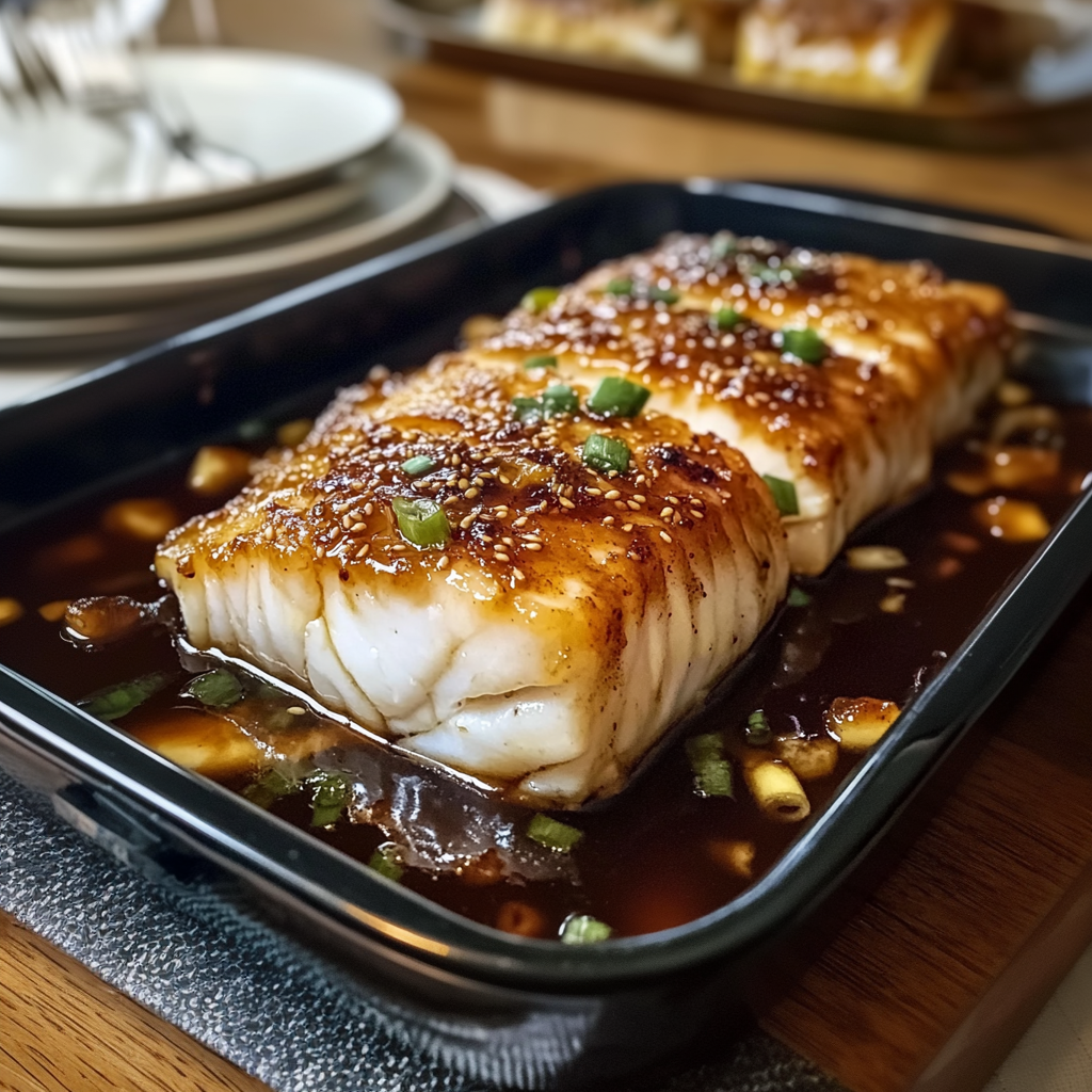 asian ginger soy glazed cod — quick, savory & flavorful seafood