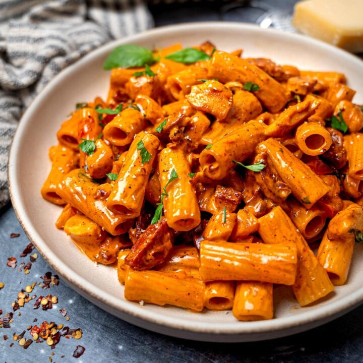 creamy chicken chorizo pasta — spicy, cheesy & irresistible