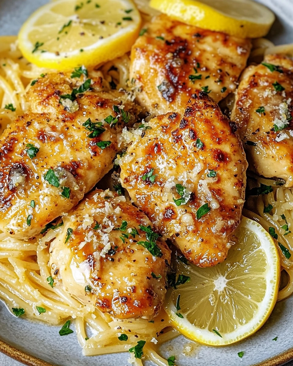 garlic butter chicken with lemon parmesan pasta – creamy, zesty & simple