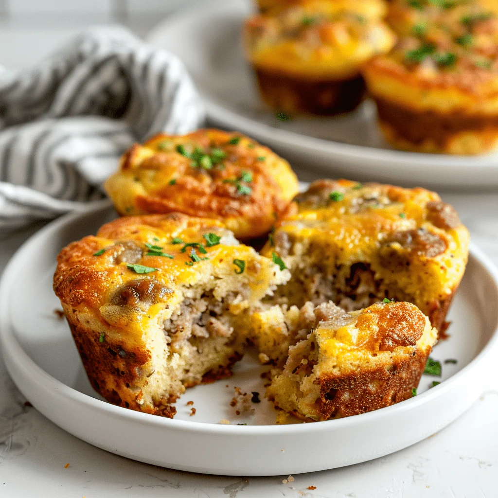 sausage cheddar muffins savory, cheesy & easy breakfast muffins