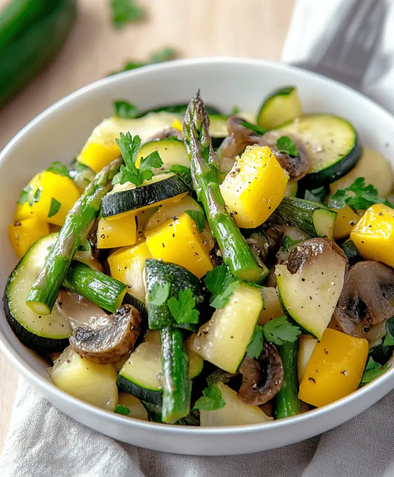 asparagus, zucchini & squash — bright, healthy & flavorful veggie side