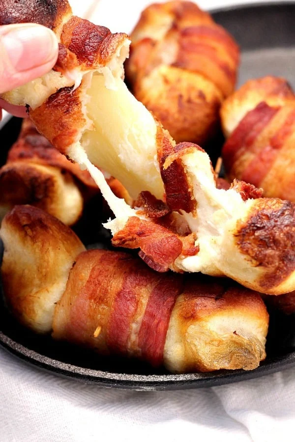 bacon wrapped cheese bombs — irresistible party appetizer