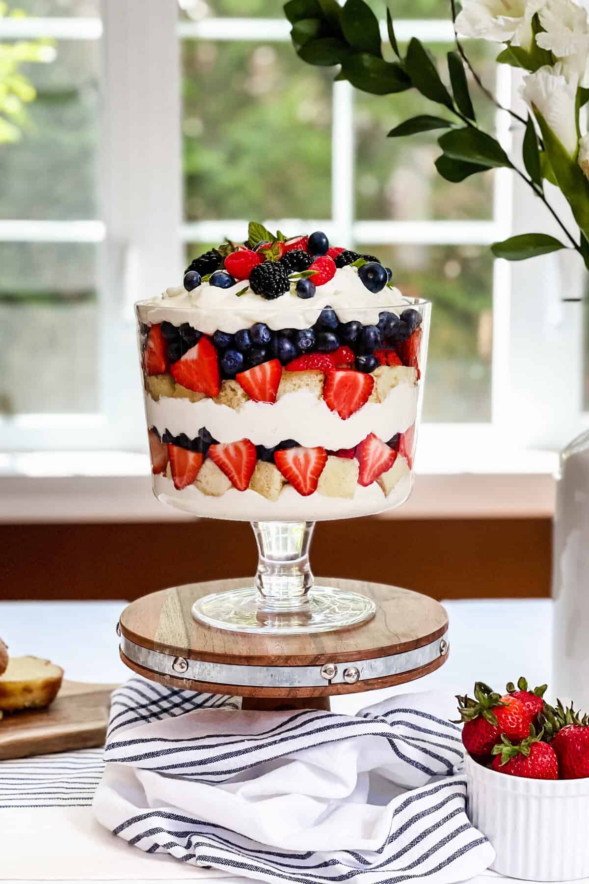 berry trifle — sweet & simple layered dessert with fresh berries