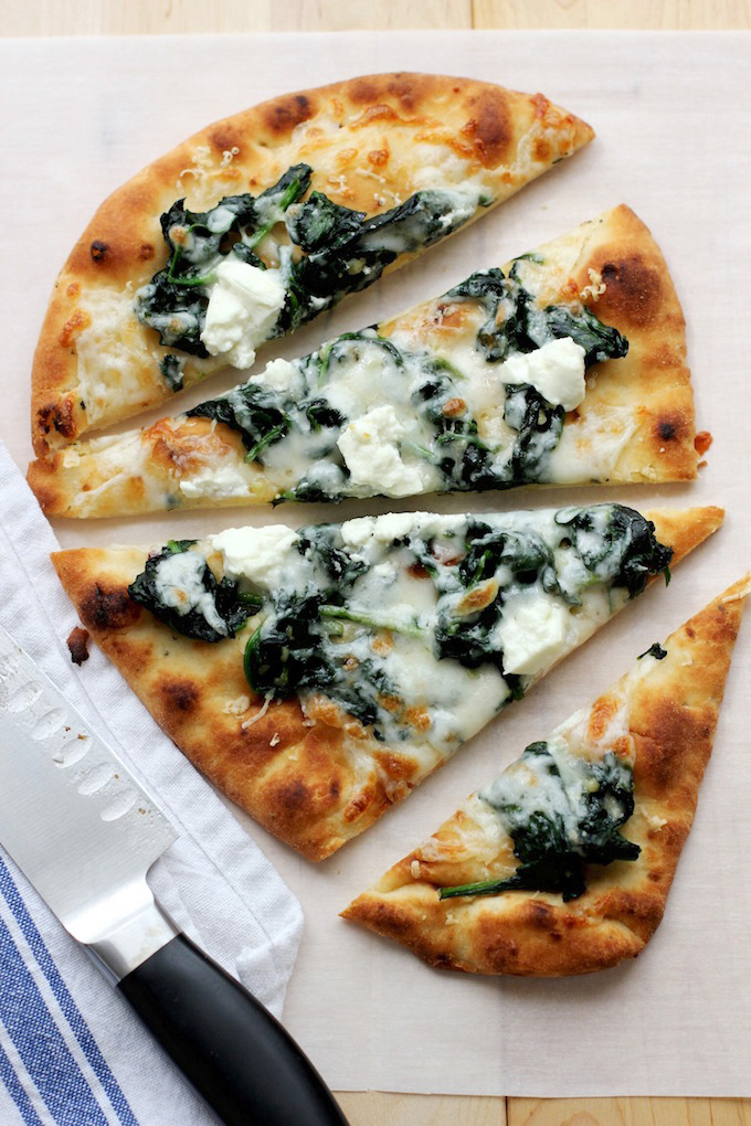 best spinach & feta flatbread pizza — a fresh and flavorful twist
