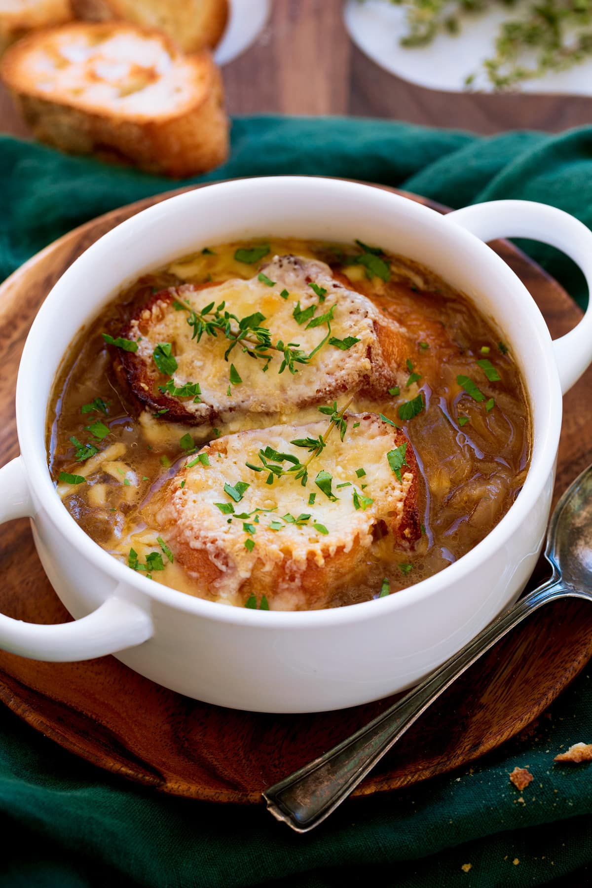 classic french onion soup — rich, cheesy & comforting