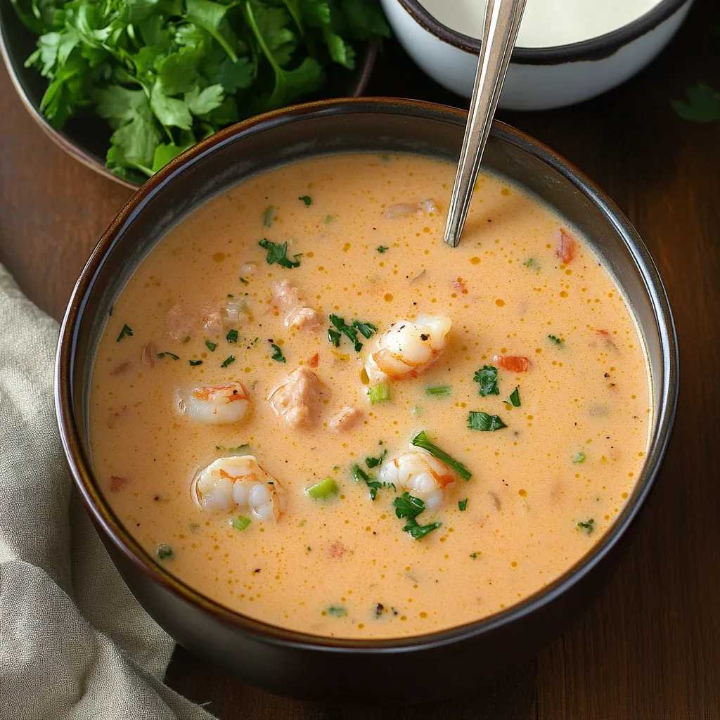 crab and shrimp seafood bisque — luxuriously creamy & elegant