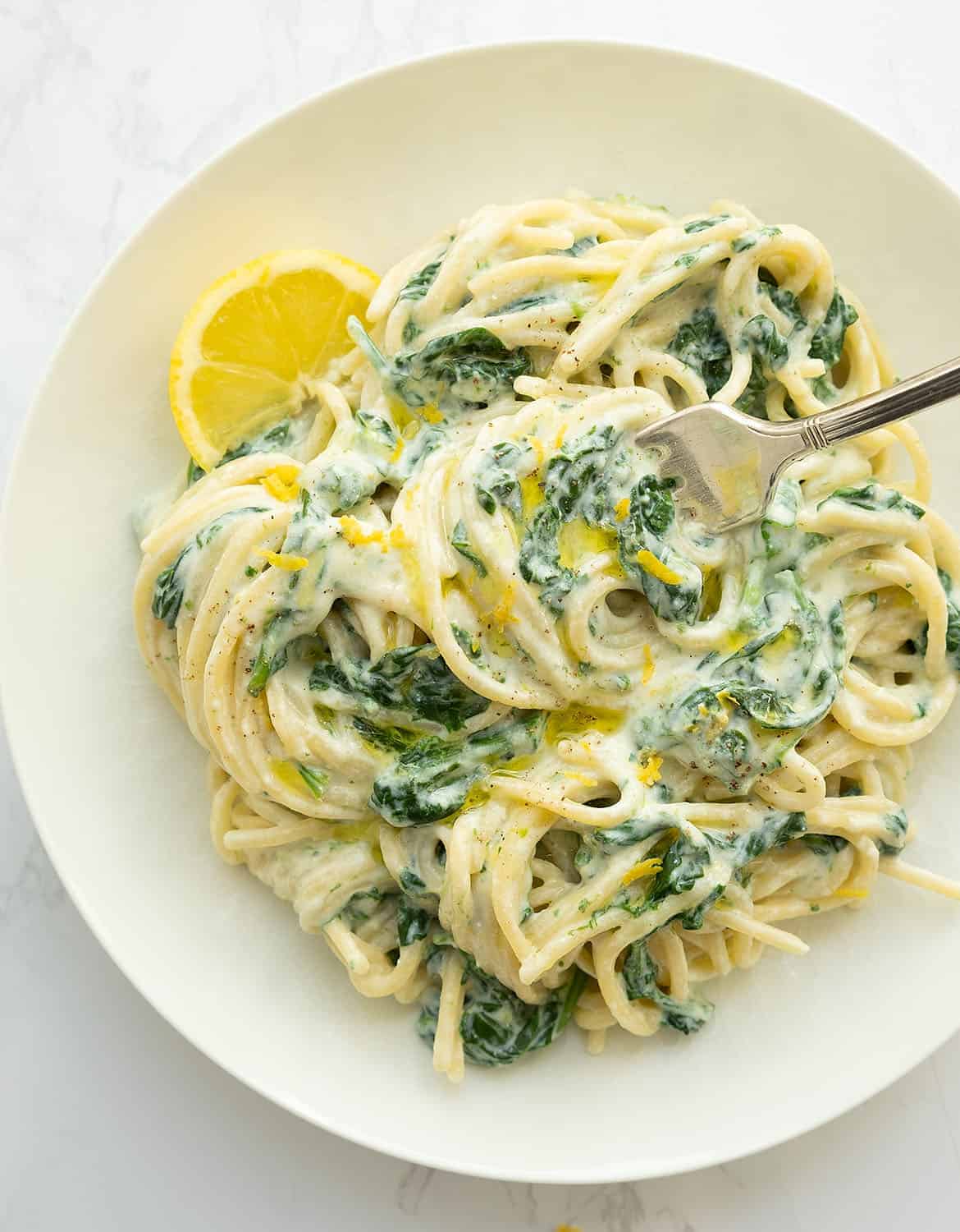 creamy lemon ricotta pasta with spinach & garlic — bright, velvety & easy
