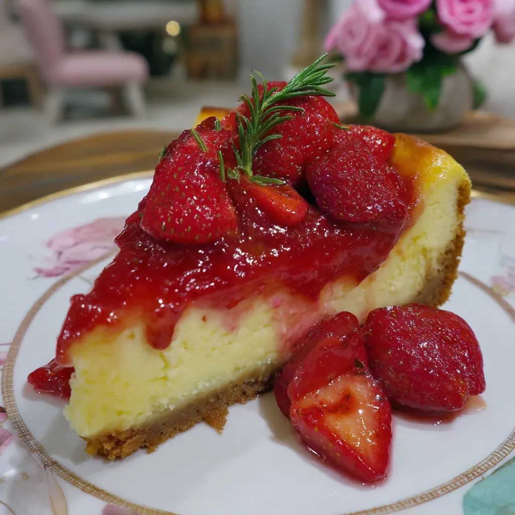 creamy strawberry cheesecake — the ultimate classic dessert
