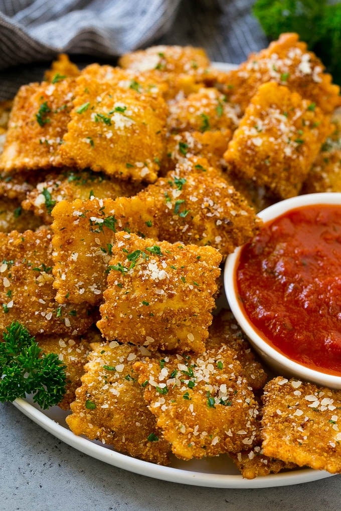 crispy ravioli — crunchy, cheesy italian style appetizer