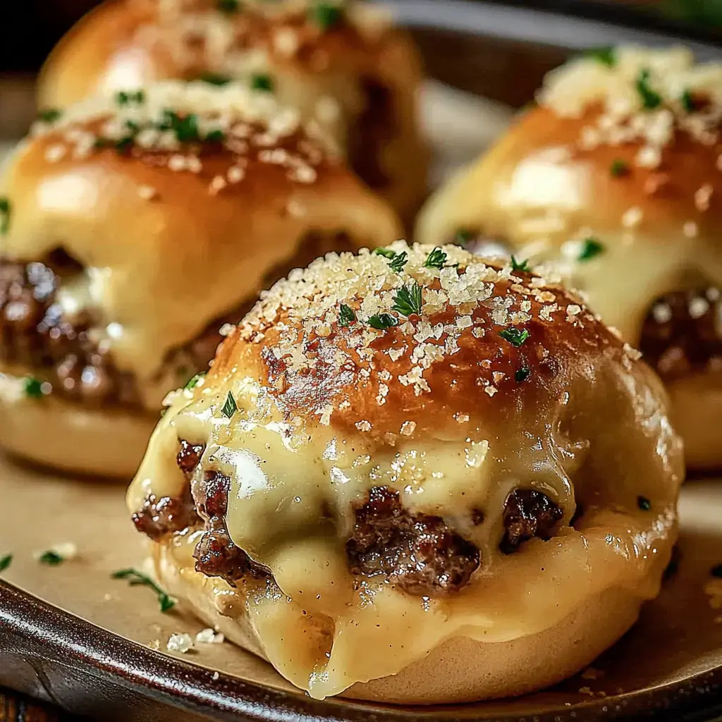 garlic parmesan cheeseburger bombs — crispy, cheesy flavor explosions