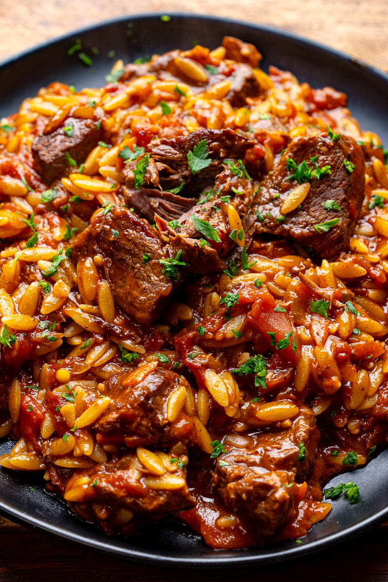 greek beef orzo pasta — flavorful, hearty & effortless mediterranean dinner
