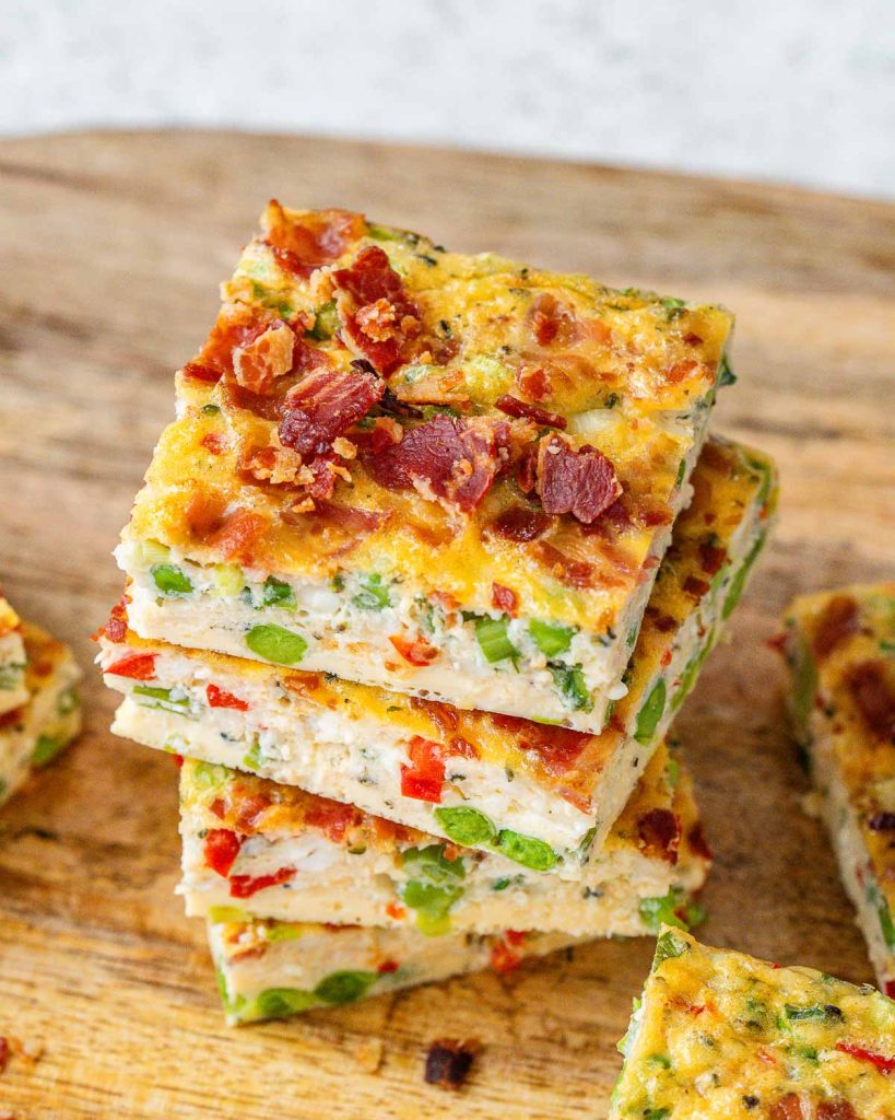 high protein cottage cheese & egg bars — grab and go breakfast fuel