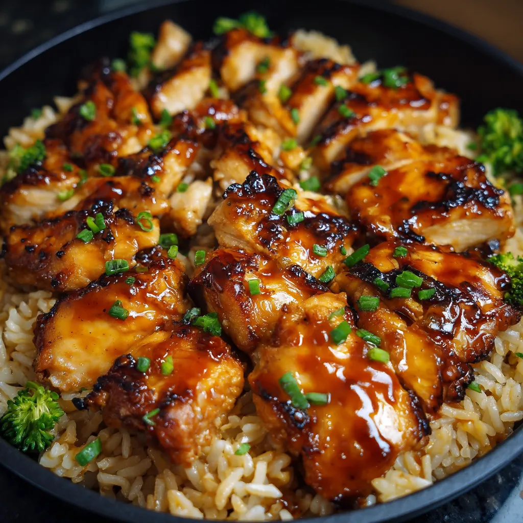 honey bbq chicken rice bowl — sweet, smoky & satisfying comfort meal
