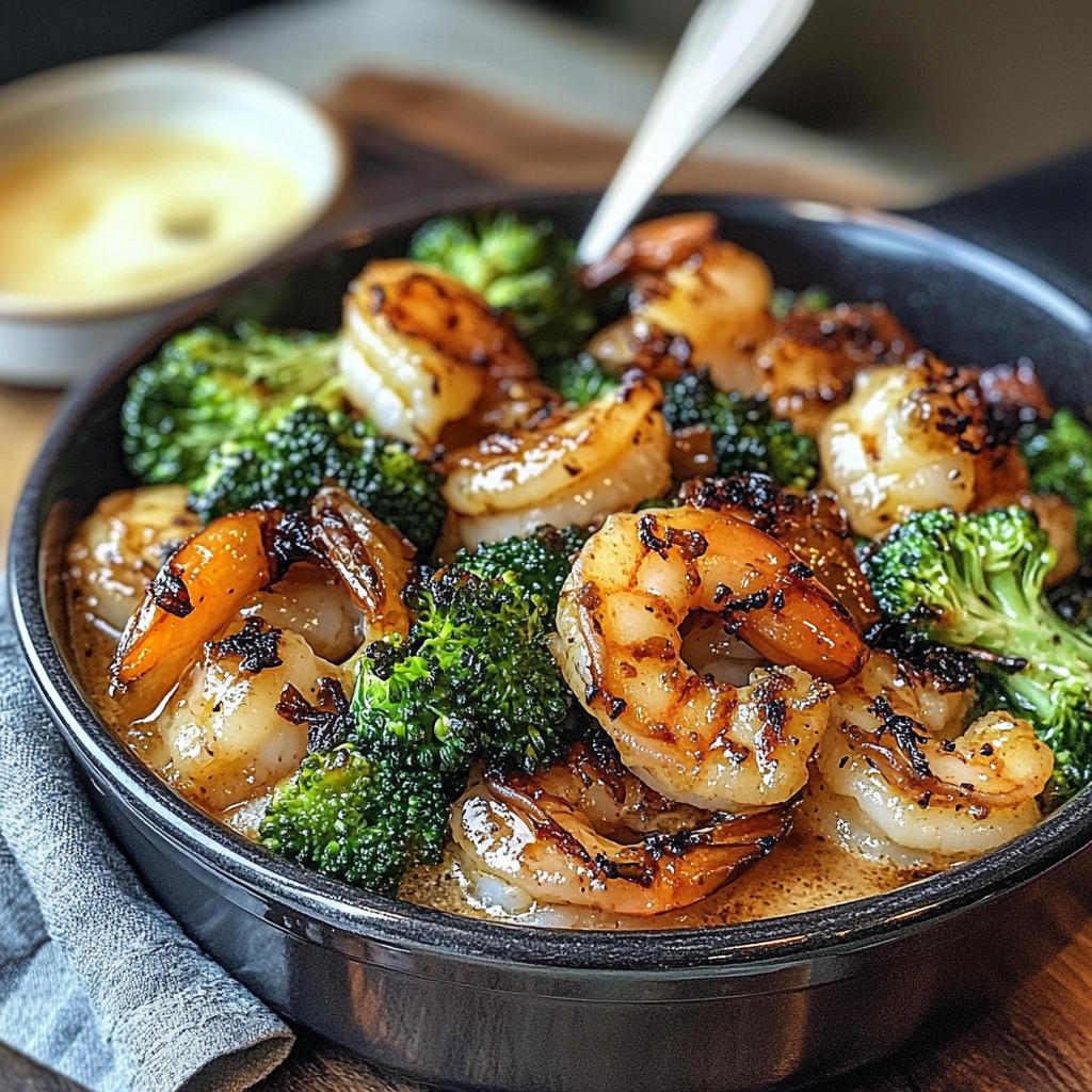 honey garlic shrimp bowls with roasted broccoli — sweet, savory & satisfying seafood dinner