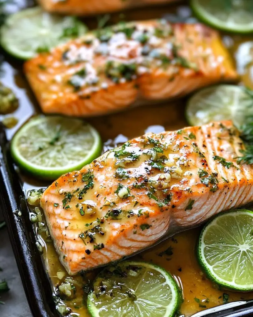 honey lime garlic butter baked salmon — quick, juicy & so flavorful