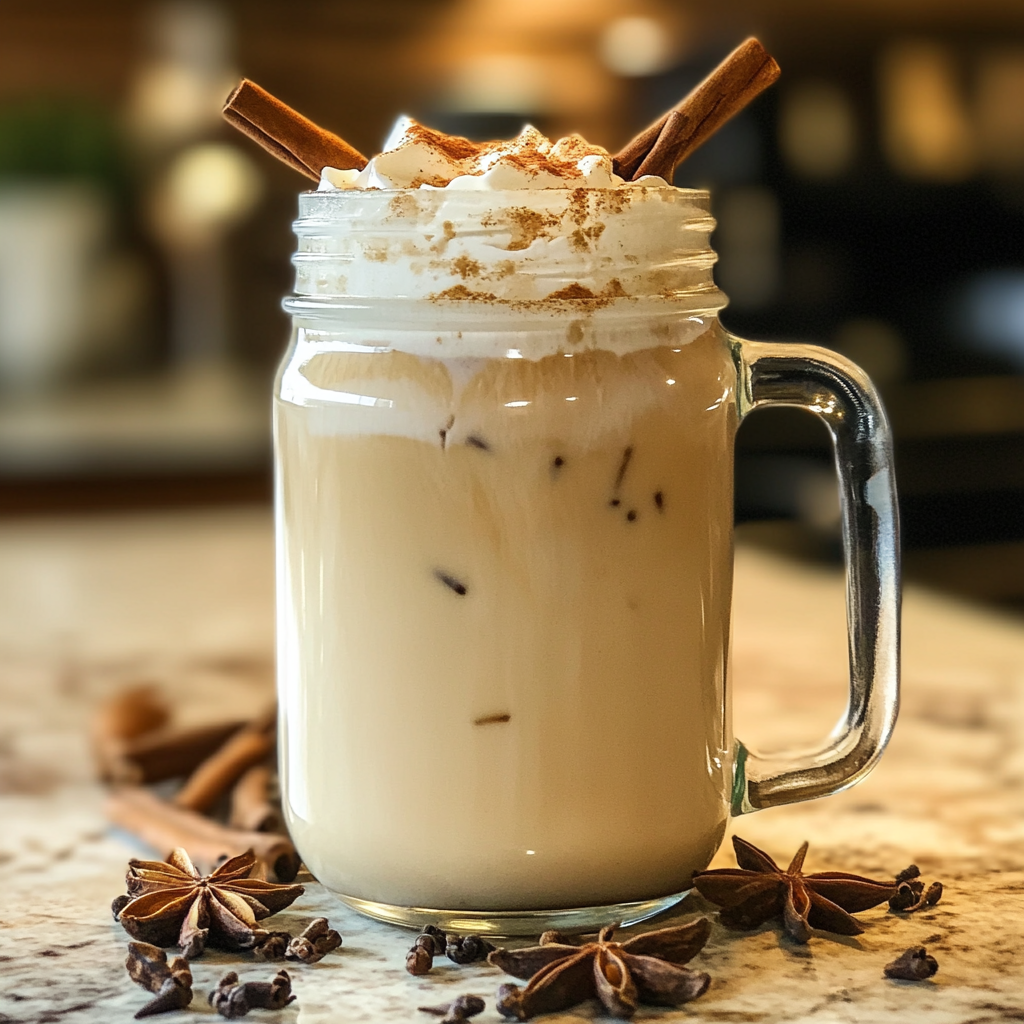 iced vanilla chai latte — creamy, spiced & refreshingly cool
