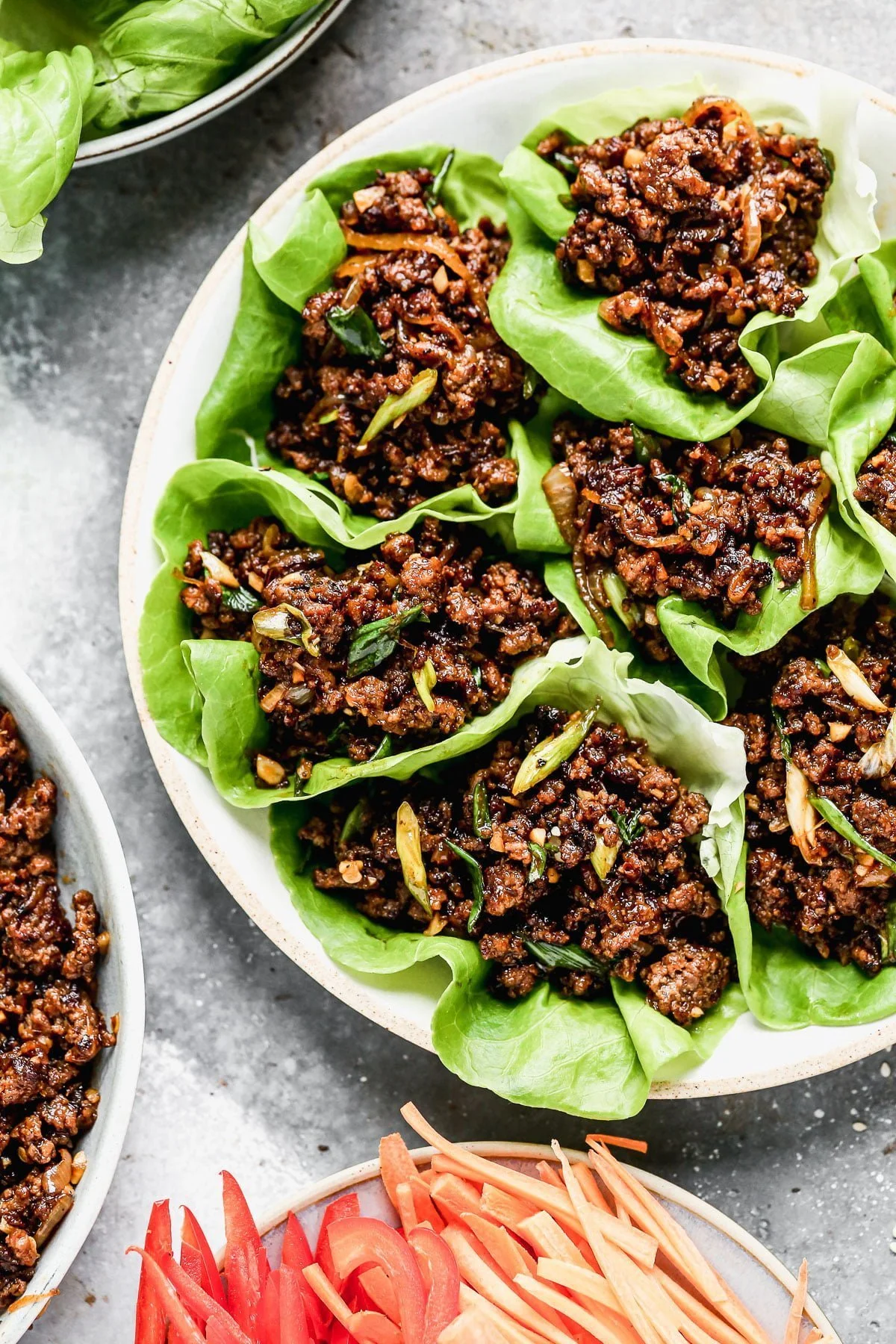 korean bbq beef lettuce wrap bowls — savoury, fresh & flavor packed