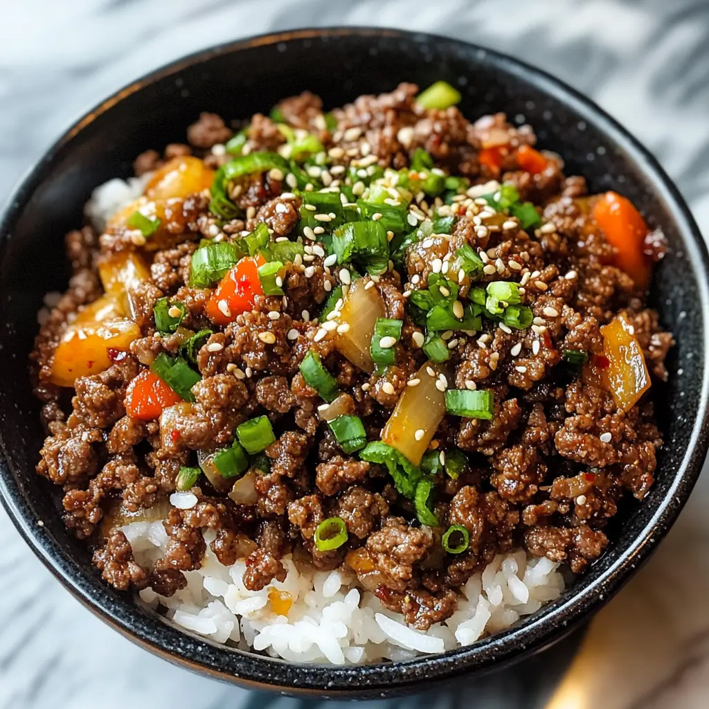korean ground beef bowl — savory, quick & flavorful weeknight meal