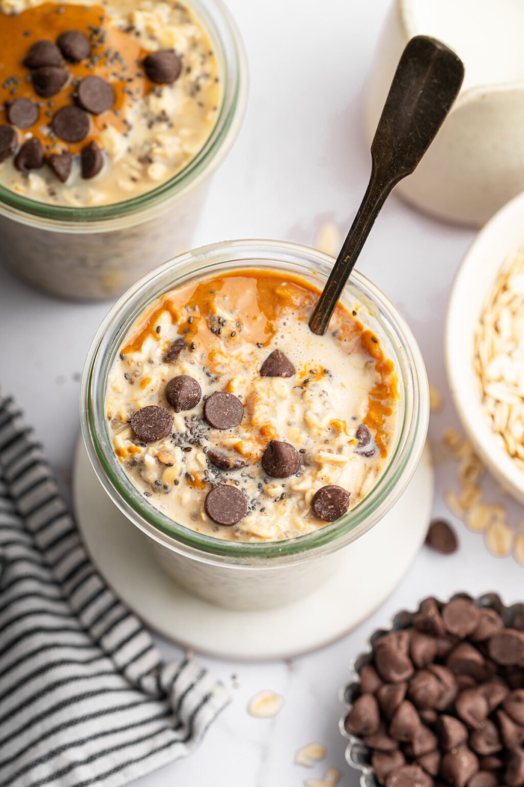 peanut butter overnight oats — high protein, creamy meal prep breakfast