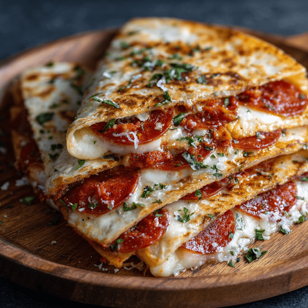pepperoni pizza quesadillas — quick & cheesy twist on pizza night