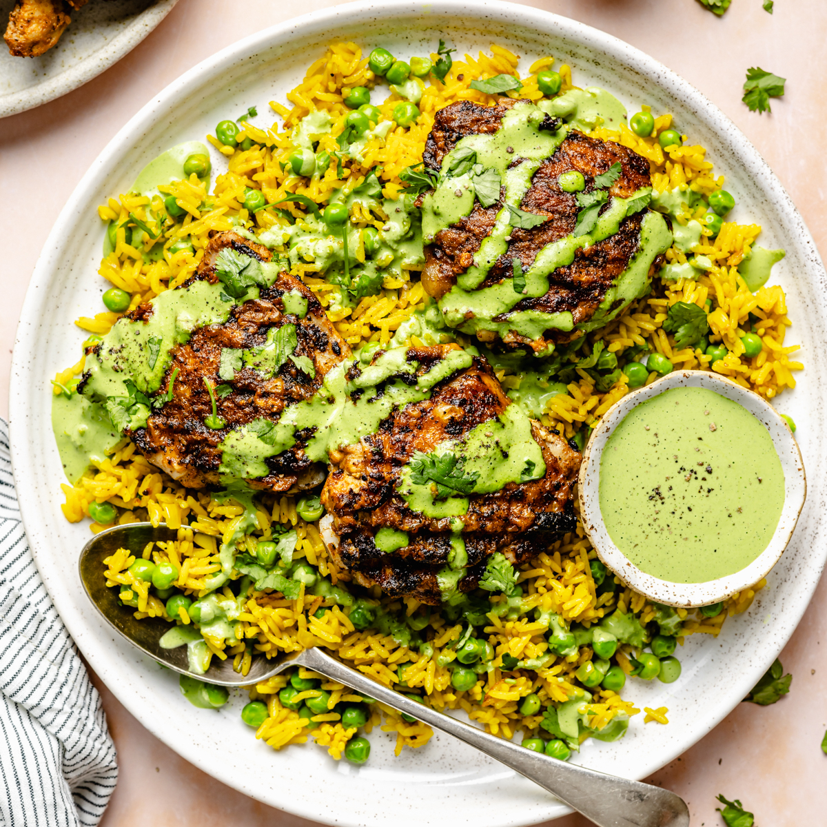 peruvian chicken & rice with green sauce — bold flavor meets easy weeknight dinner