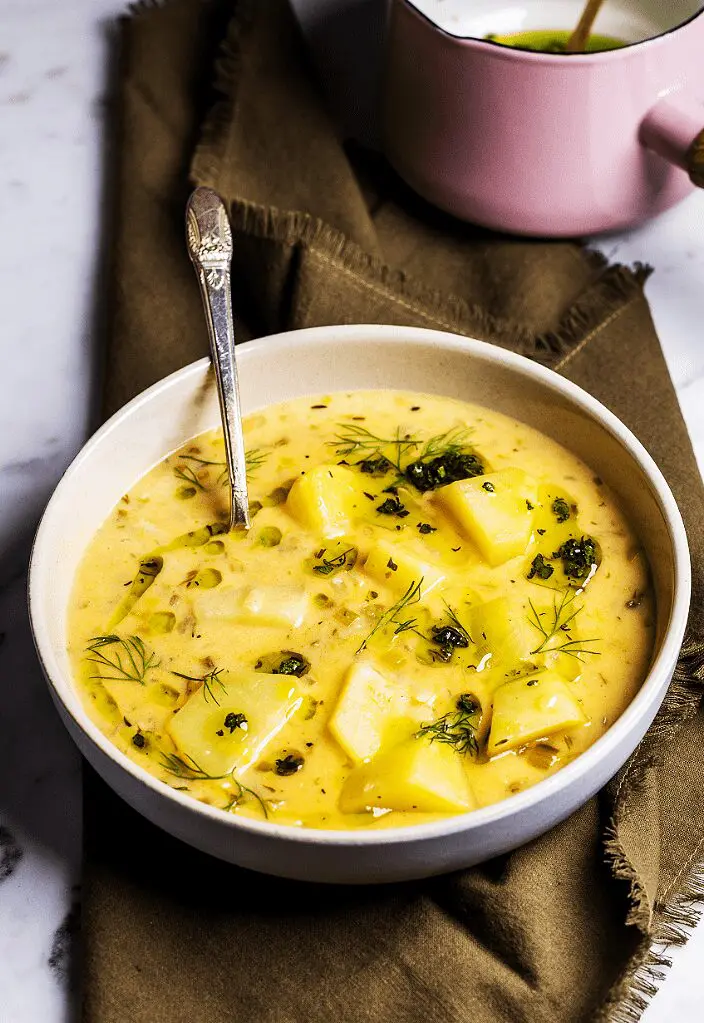 potato leek soup with sage — a comforting, hearty soup