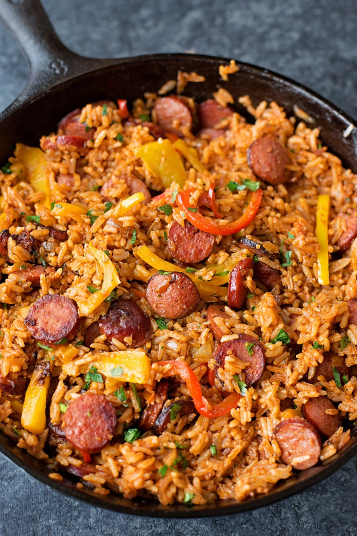 sausage and rice — flavor packed & hearty one pan dinner