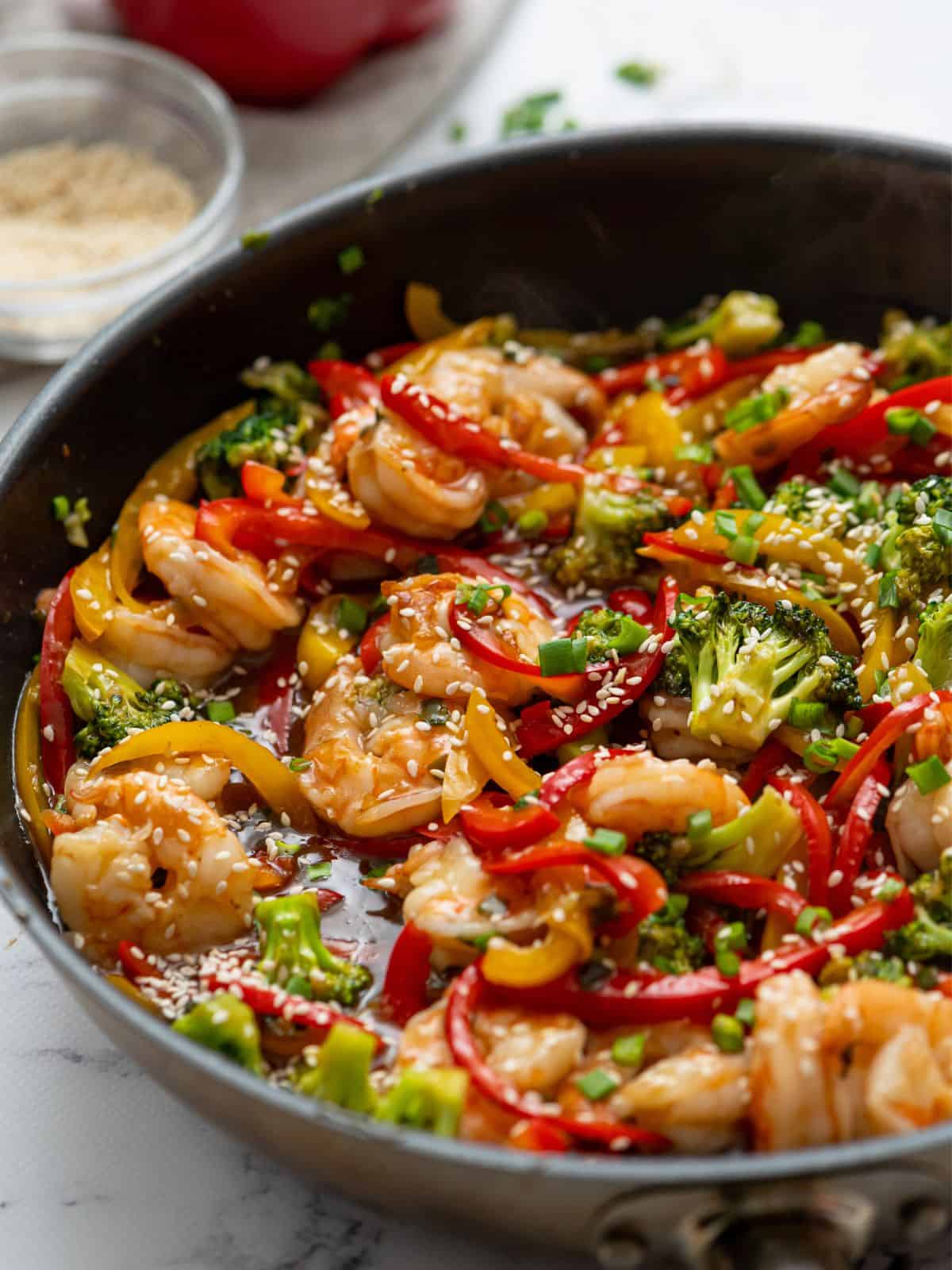 shrimp stir fry recipe — quick, healthy & flavor packed