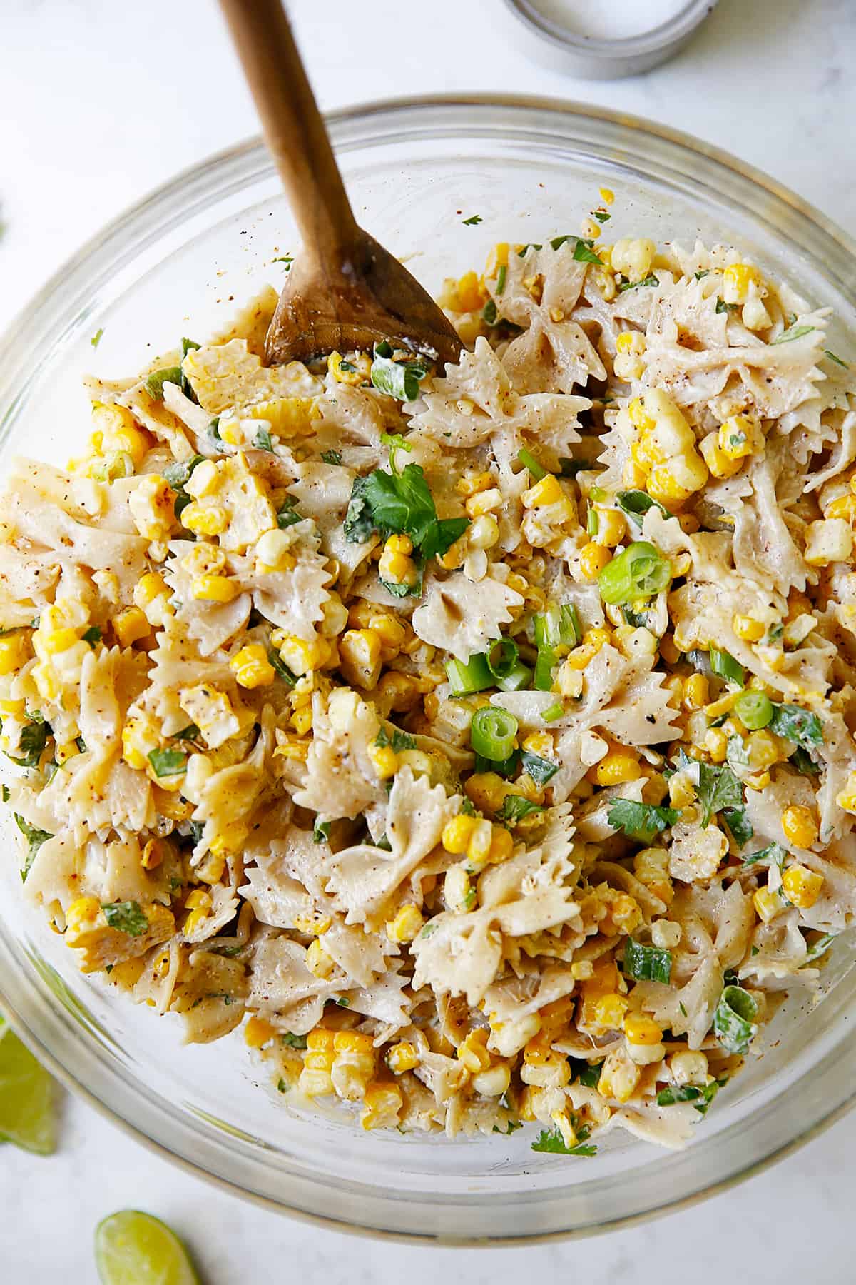 street corn pasta salad — zesty, creamy & fiesta flavorful