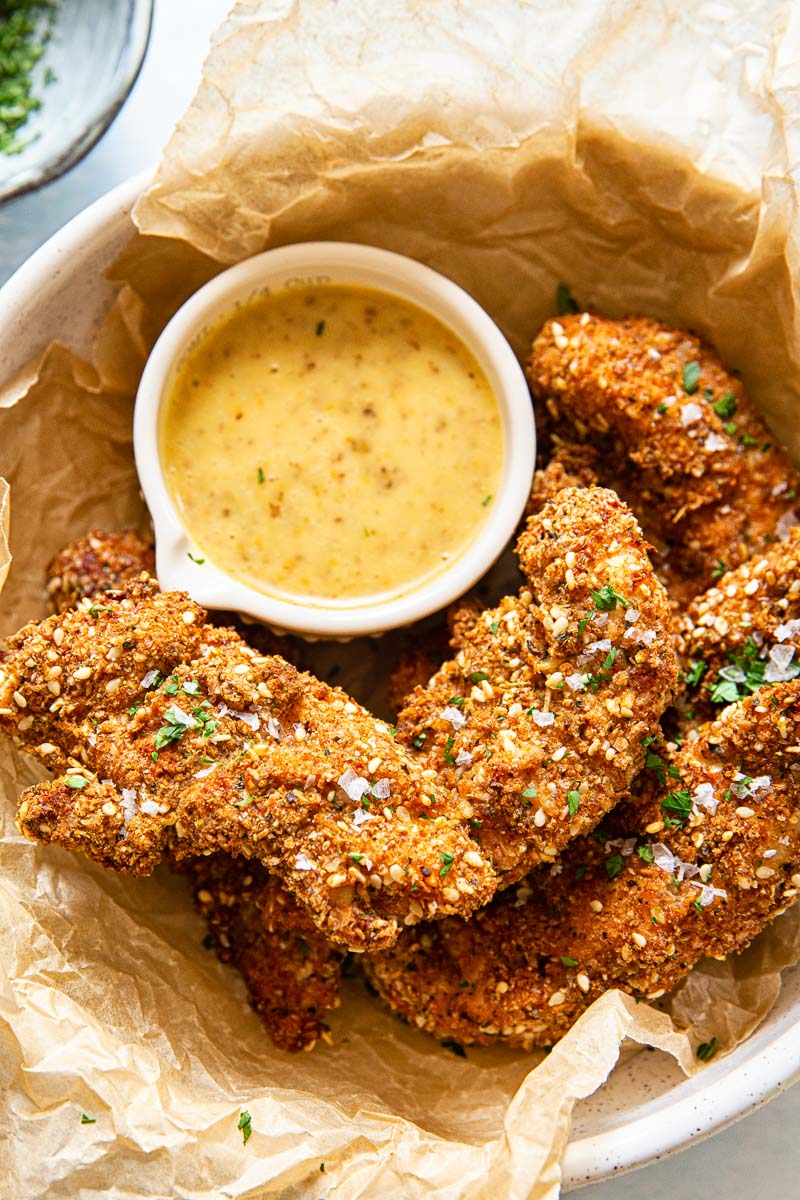 air fryer honey mustard chicken tenders — crispy, juicy & flavor packed