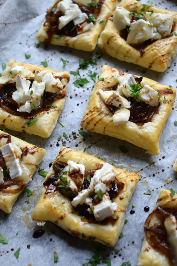 caramelized onion & goat cheese tart — savoury, elegant & irresistible