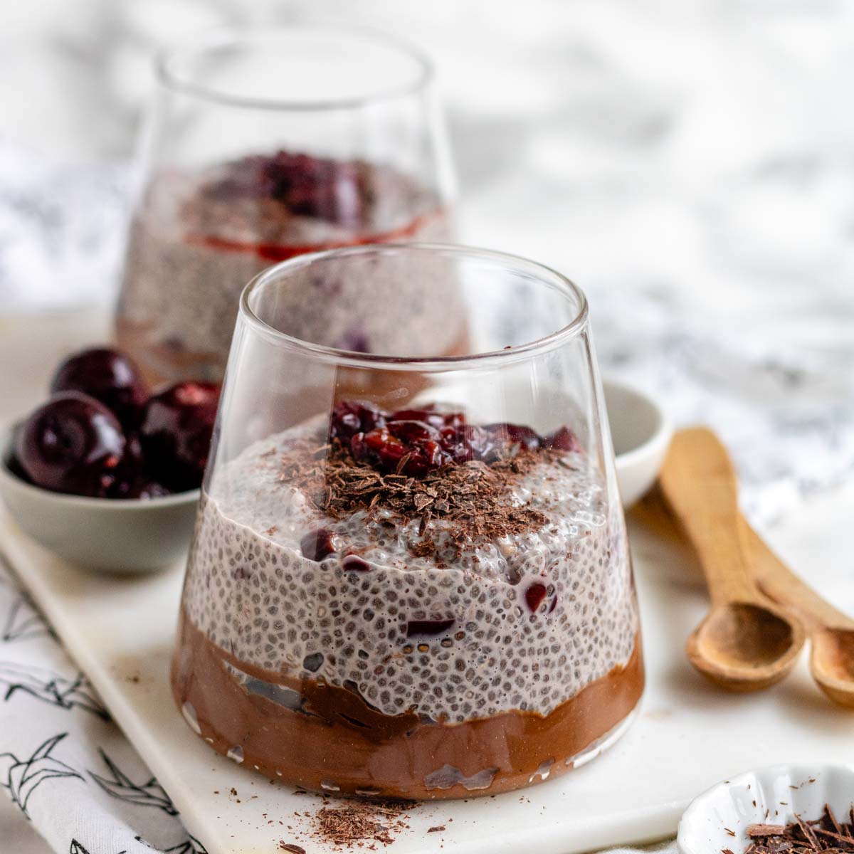 chili chocolate chia pudding parfaits — spicy & silky layered dessert