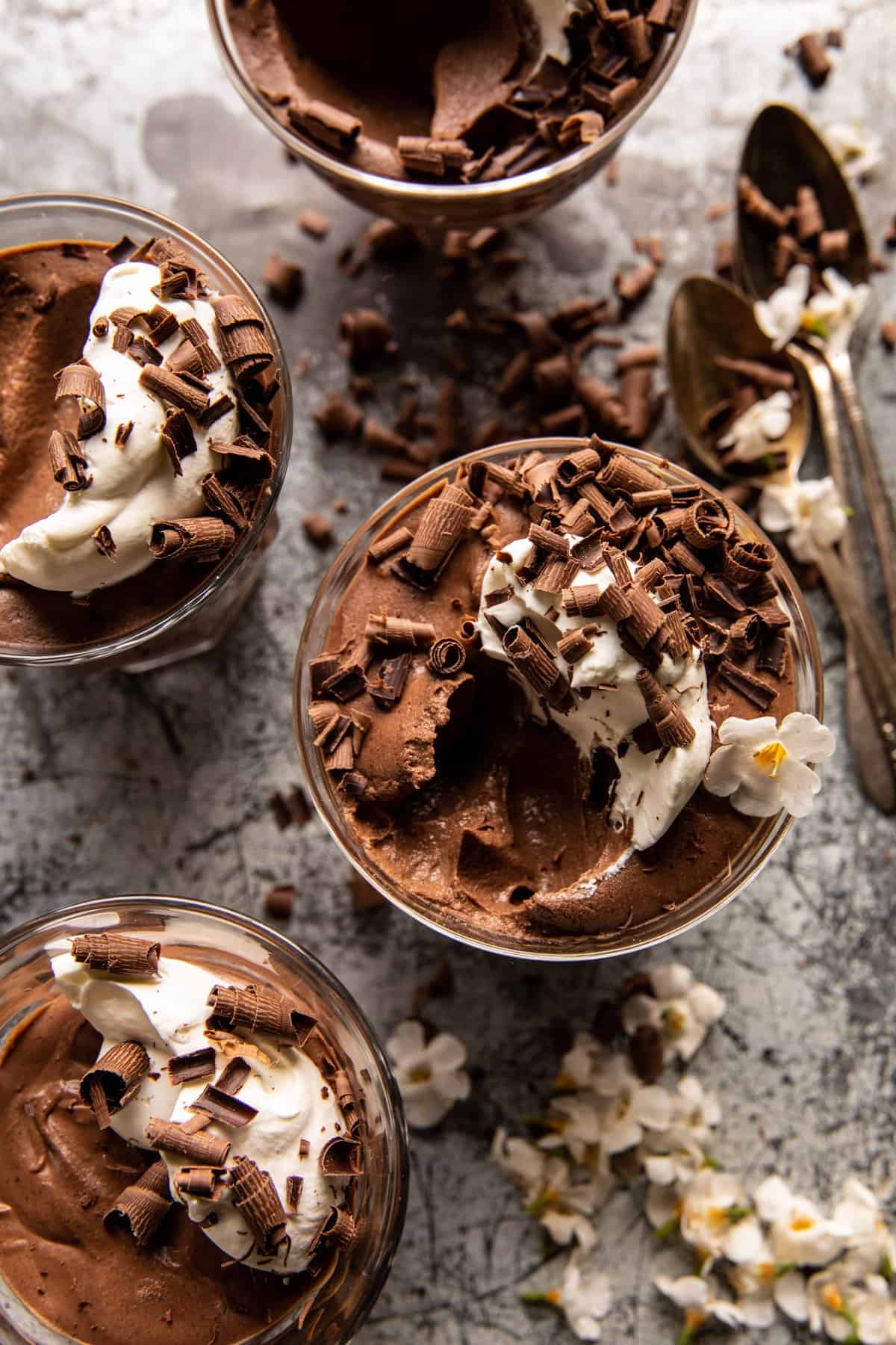chocolate espresso mousse cups — silky, rich & coffee infused dessert
