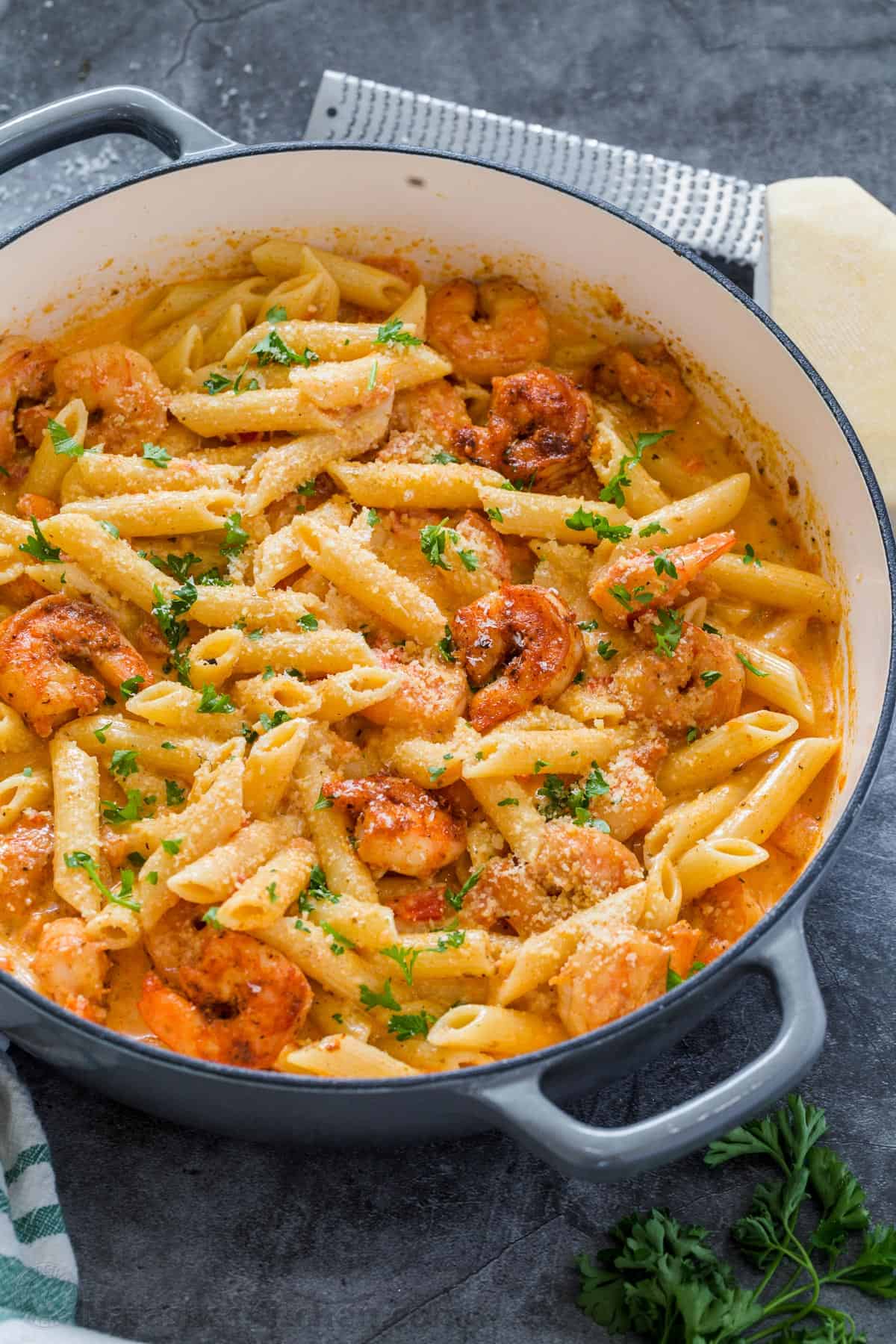 creamy cajun shrimp pasta with garlic butter sauce — bold, rich & comforting