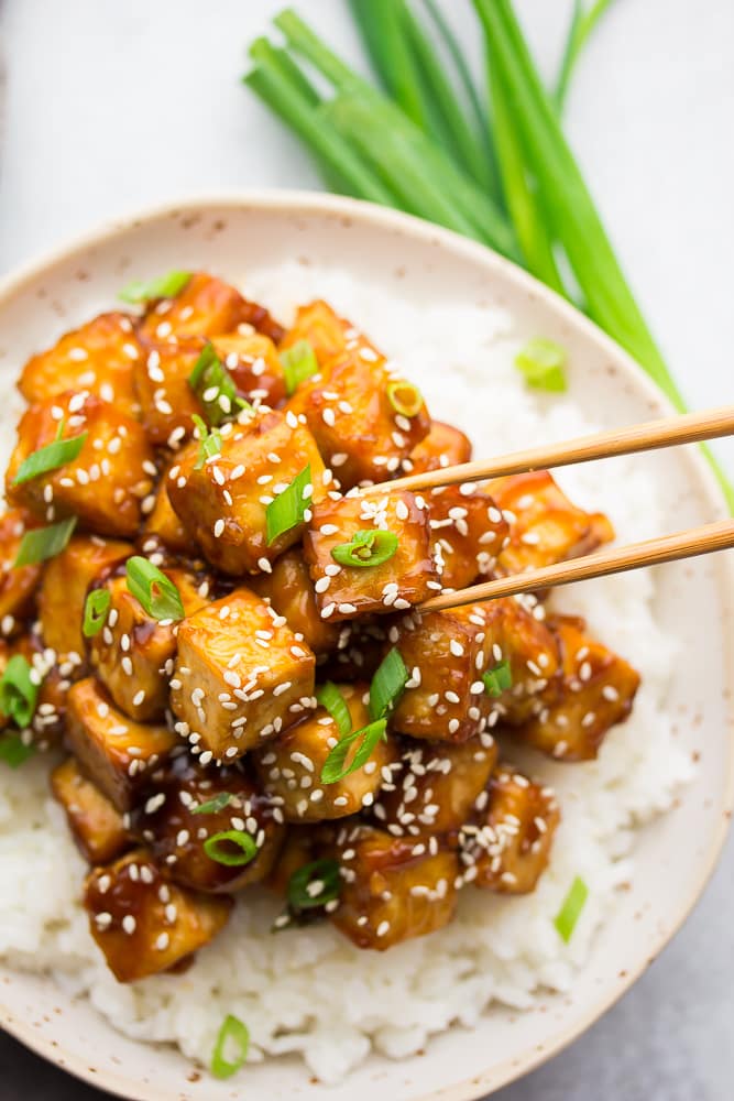 ginger sesame soy glazed tofu bowls — vibrant, plant powered & flavor packed