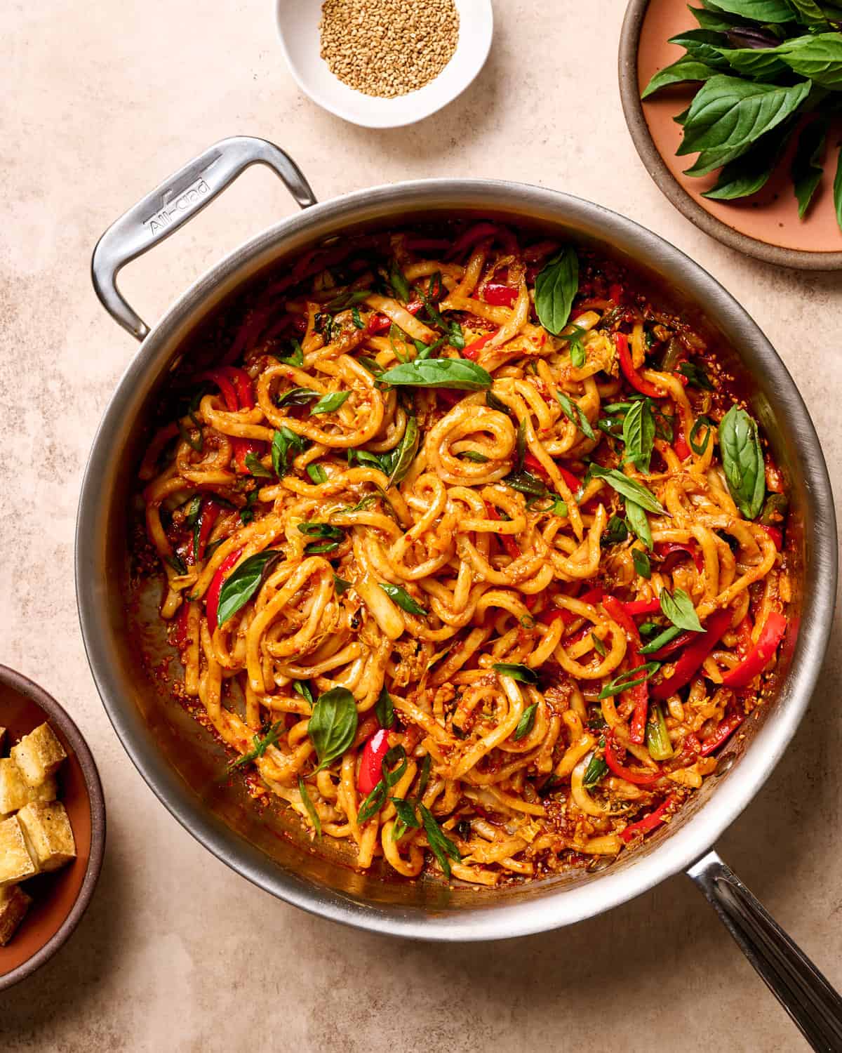 spicy gochujang noodles with soft boiled egg — bold korean inspired comfort